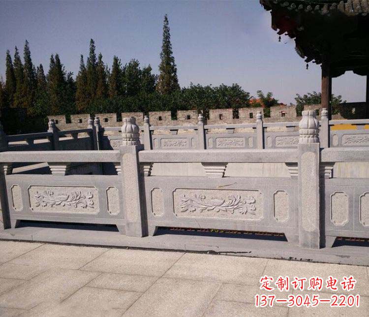 南京园林仿古石栏板景观石雕 (2)