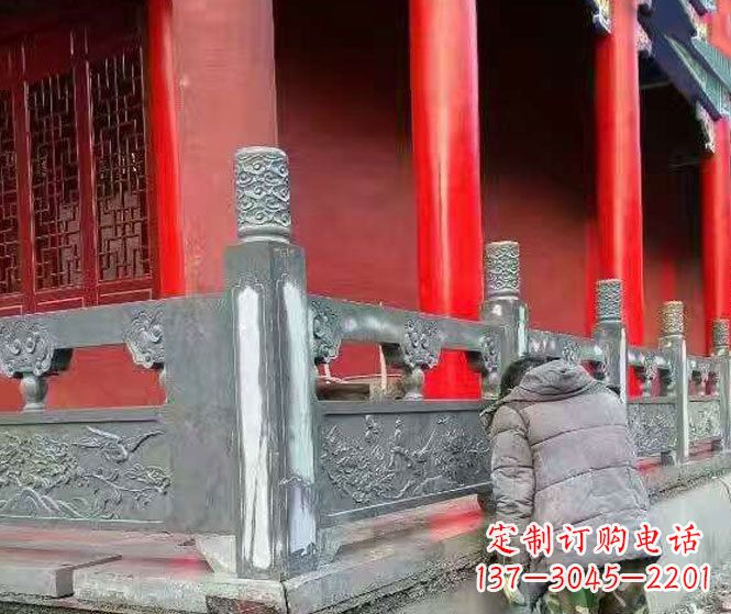南京园林仿古石栏板景观石雕 (9)