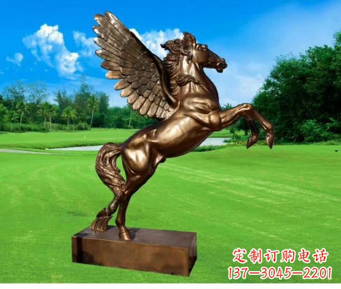 南京园林飞马铜雕 (2)