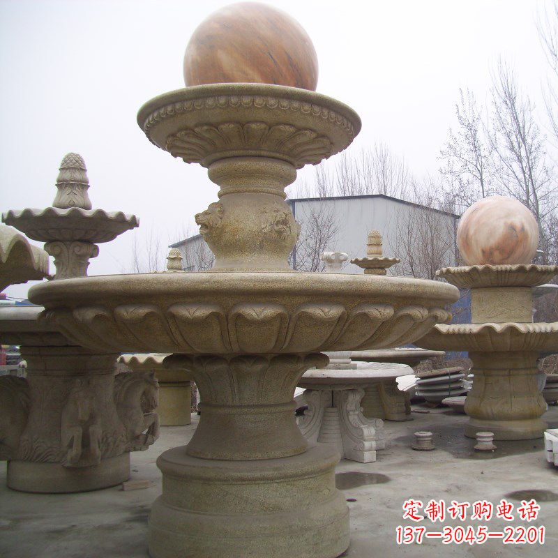南京园林风水球石雕