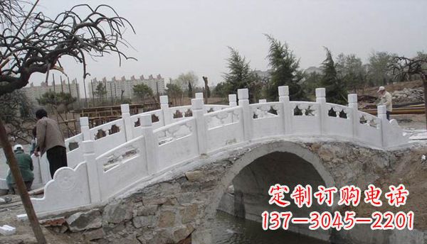 南京园林汉白玉大桥栏板景观石雕