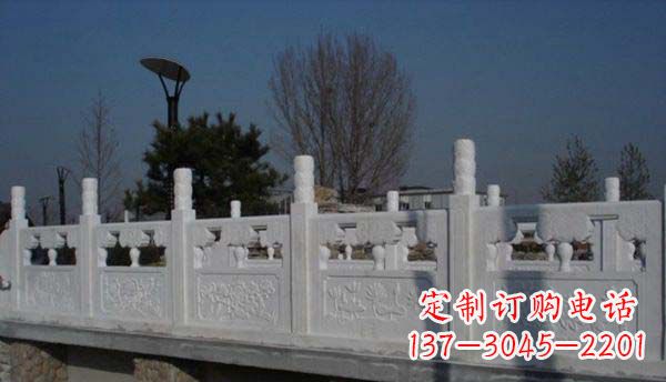 南京园林汉白玉栏板景观石雕