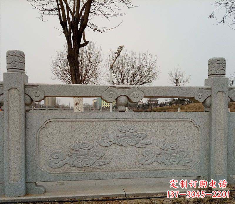 南京园林护城河石栏板景观石雕