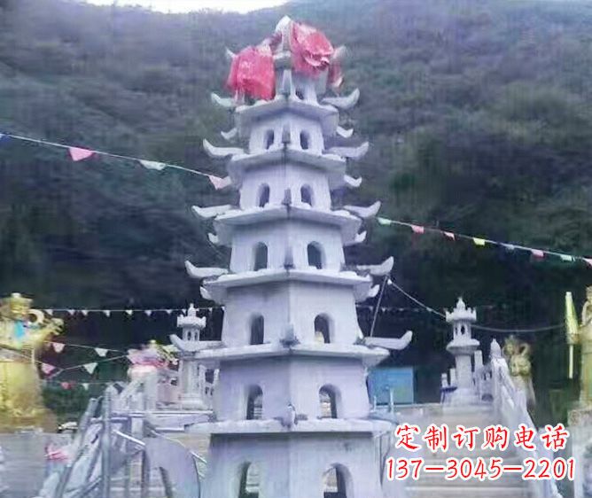 南京园林景观大理石宝塔石雕