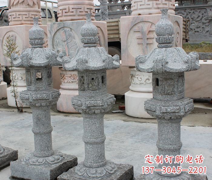 南京园林景观大理石雕塑石灯