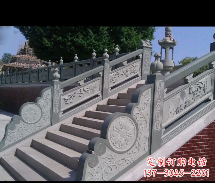 南京园林景观大理石栏板雕塑 (4)