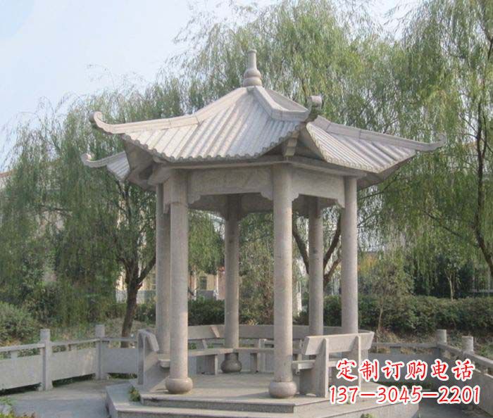 南京园林景观大理石凉亭石雕