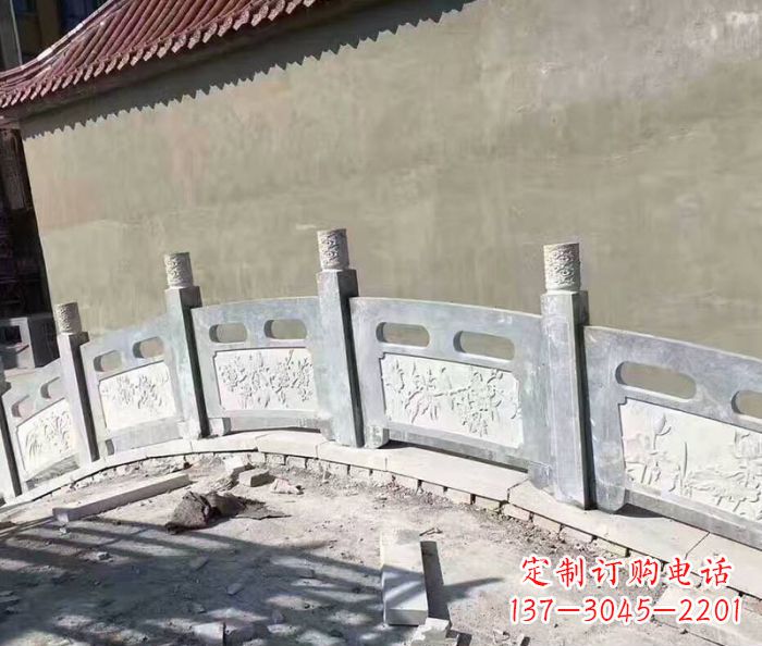 南京园林景观大理石桥栏板石雕 (5)