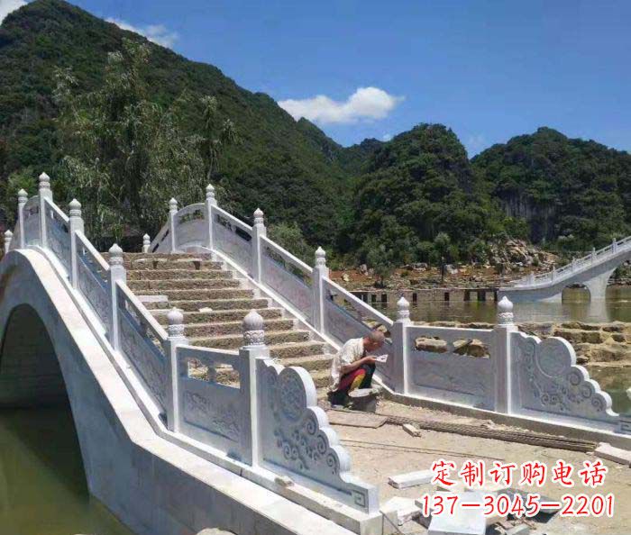 南京园林景观大理石桥栏板石雕_1