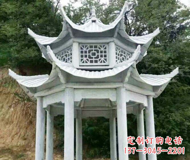 南京园林景观多层凉亭石雕