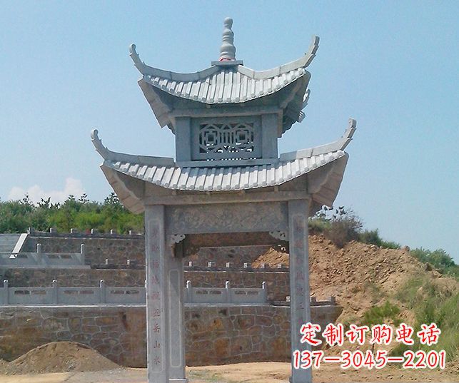 南京园林景观仿古石雕凉亭