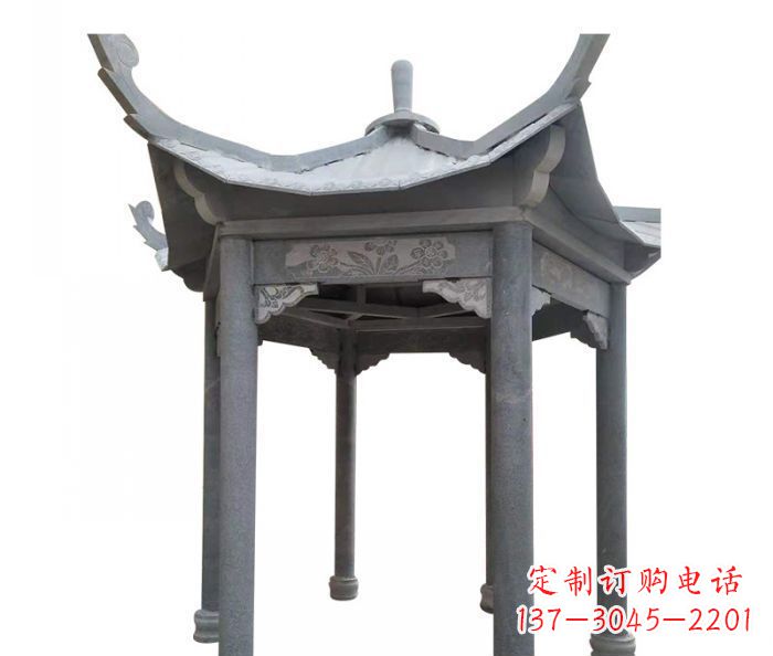 南京园林景观仿古石雕凉亭 (3)
