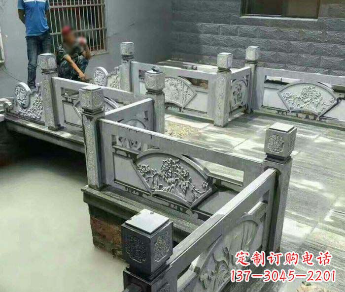 南京园林景观仿古石浮雕栏板 (4)
