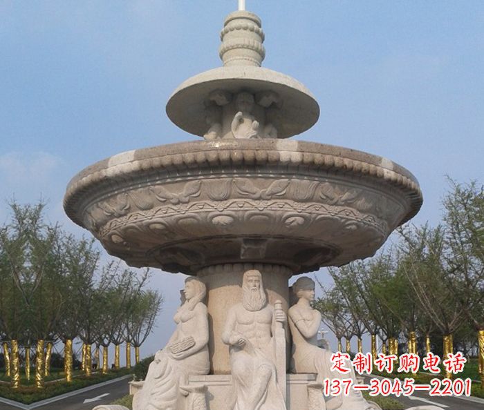 南京园林景观西方人物喷泉石雕 (2)