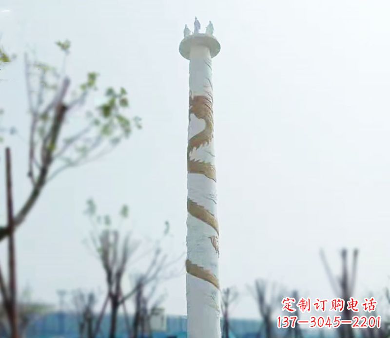 南京园林龙柱景观不锈钢