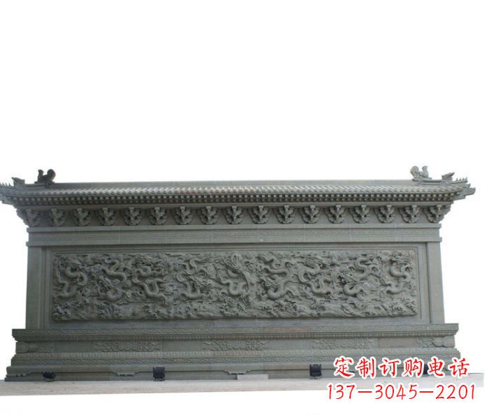南京园林龙石浮雕影壁