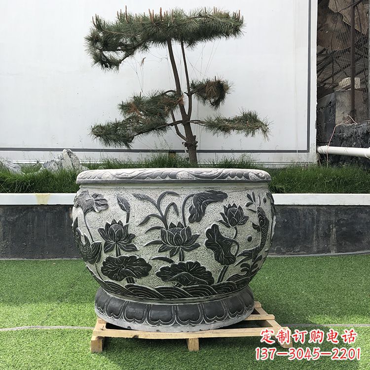 南京园林石雕水缸