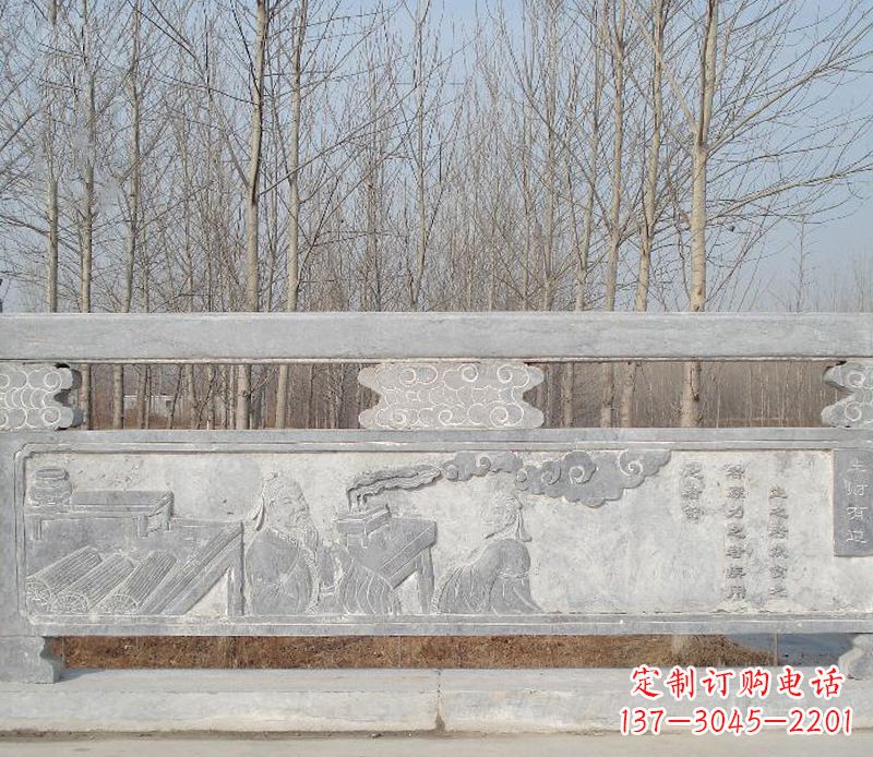 南京园林石浮雕栏板景观石雕 (3)