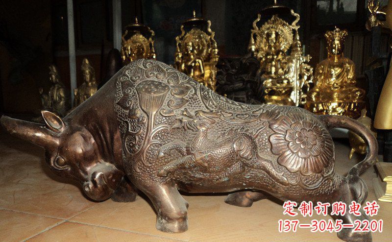 南京园林拓荒牛景观铜雕