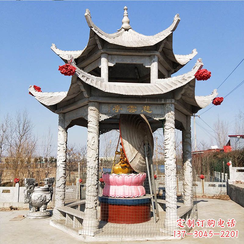 南京园林亭子双层凉亭
