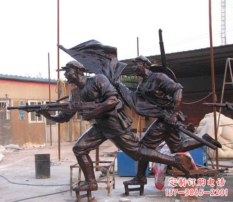 南京战士人物铜雕