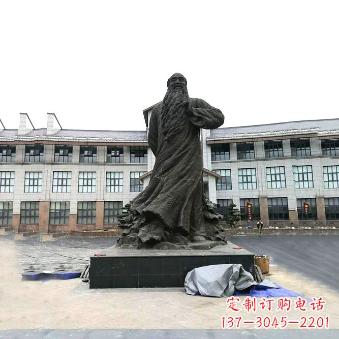 南京张大千铜雕塑像-景区广场名人雕塑