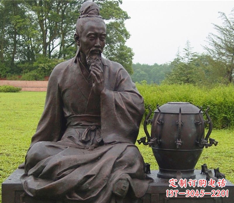 南京张衡科学家铜雕