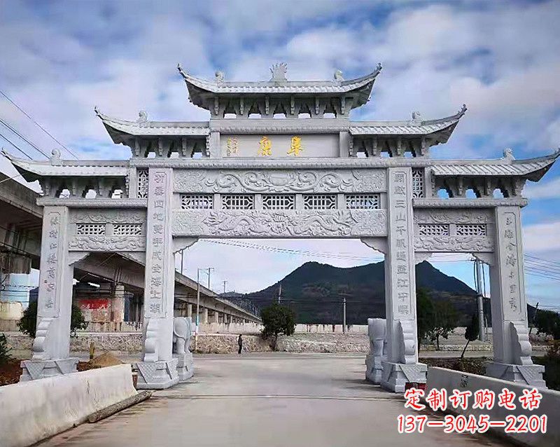 南京张掖石雕牌坊雕刻