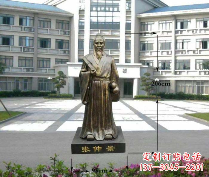 南京张仲景名医铜雕