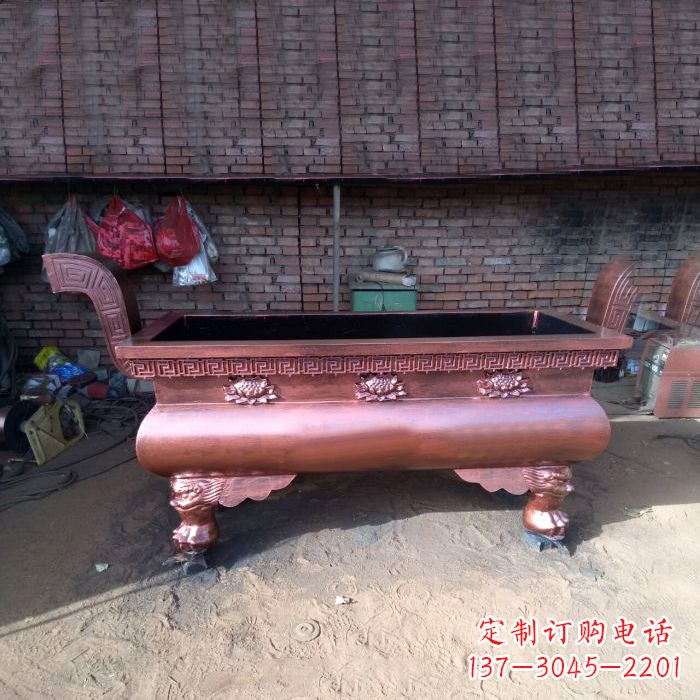 南京长方形铜香炉