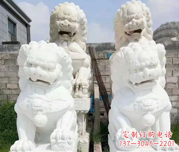南京招财动物汉白玉狮子石雕