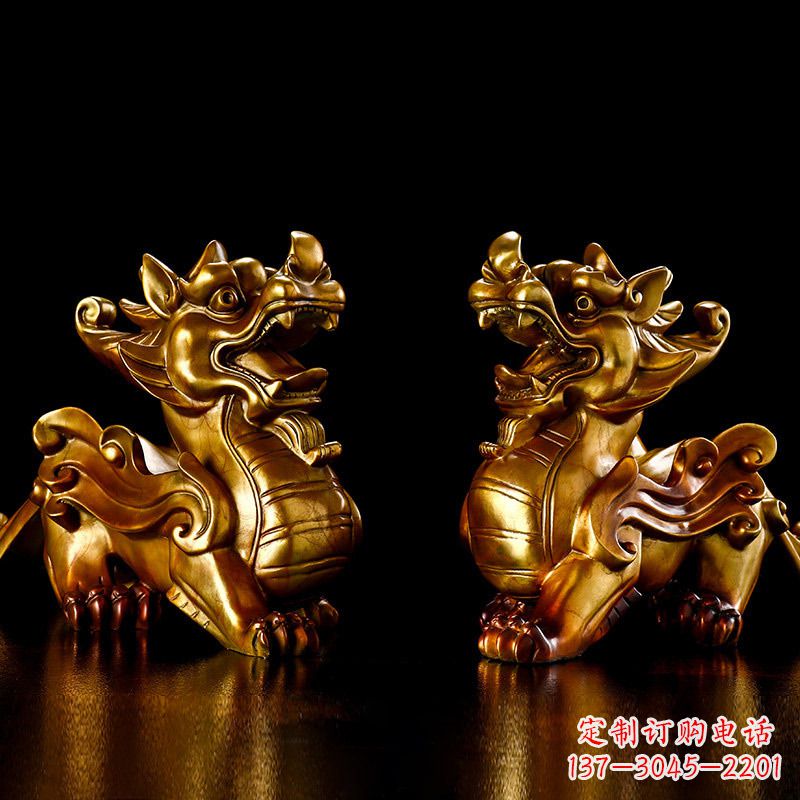 南京招财黄铜貔貅雕塑摆件