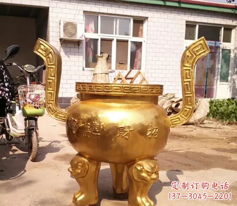南京招财进宝香炉铜雕