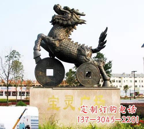 南京招财麒麟铜雕