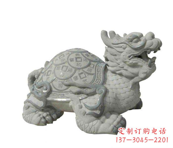 南京招财神兽大理石龙龟石雕