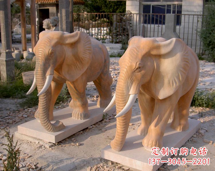 南京招财石雕大象