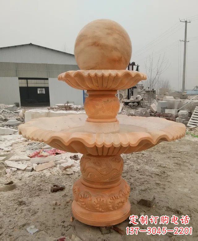 南京招财双层风水球石雕