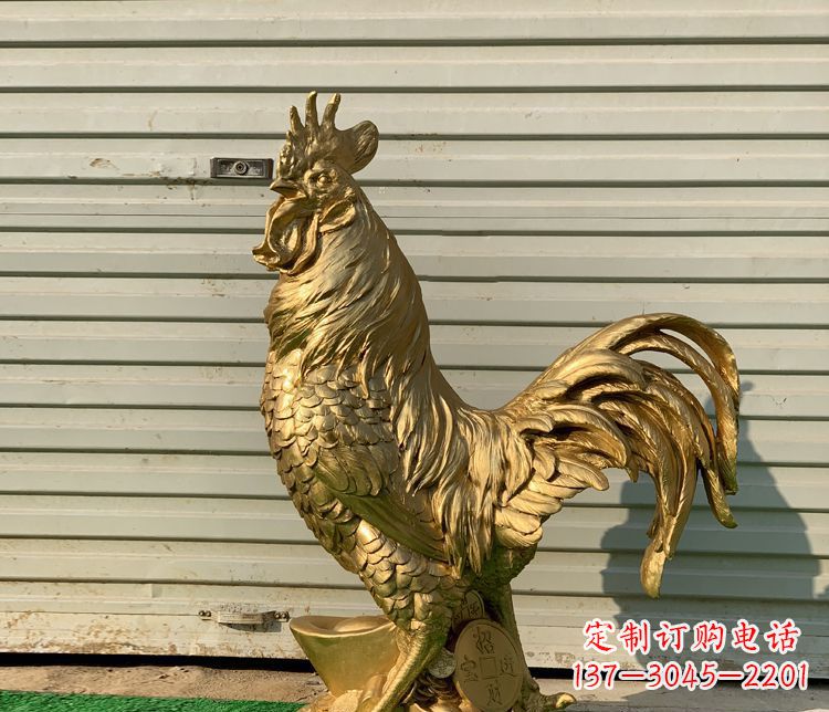 南京招财元宝公鸡铜雕