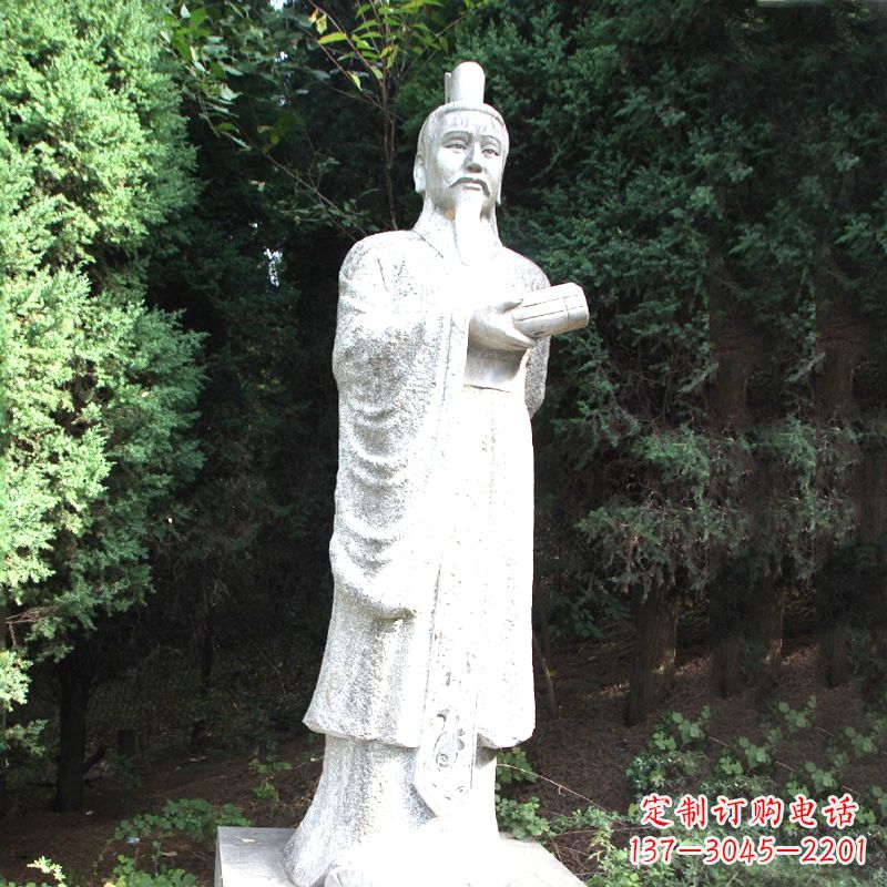 南京中国古代著名帝王汉文帝刘恒汉白玉石雕塑像