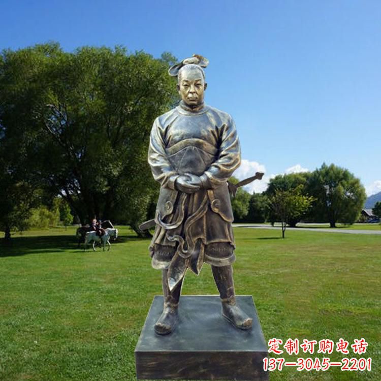 南京中国汉初三杰之韩信仿铜雕像