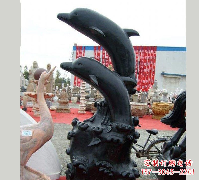 南京中国黑海豚石雕