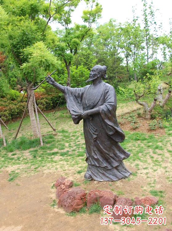 南京中国历史名人唐代著名绘画大师吴道子铜雕塑