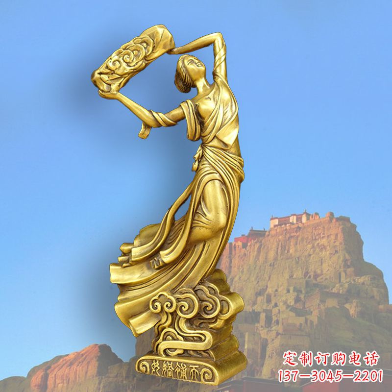 南京中国上古传说“女娲补天”铸铜雕塑