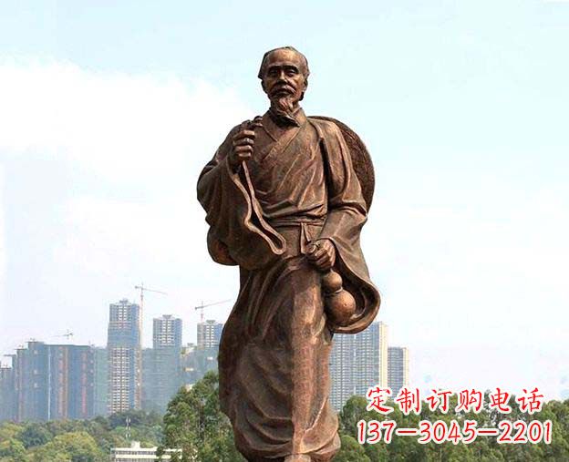 南京中华古代名医华佗铜雕像