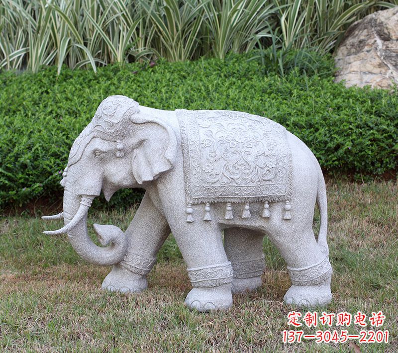 南京中式石雕大象