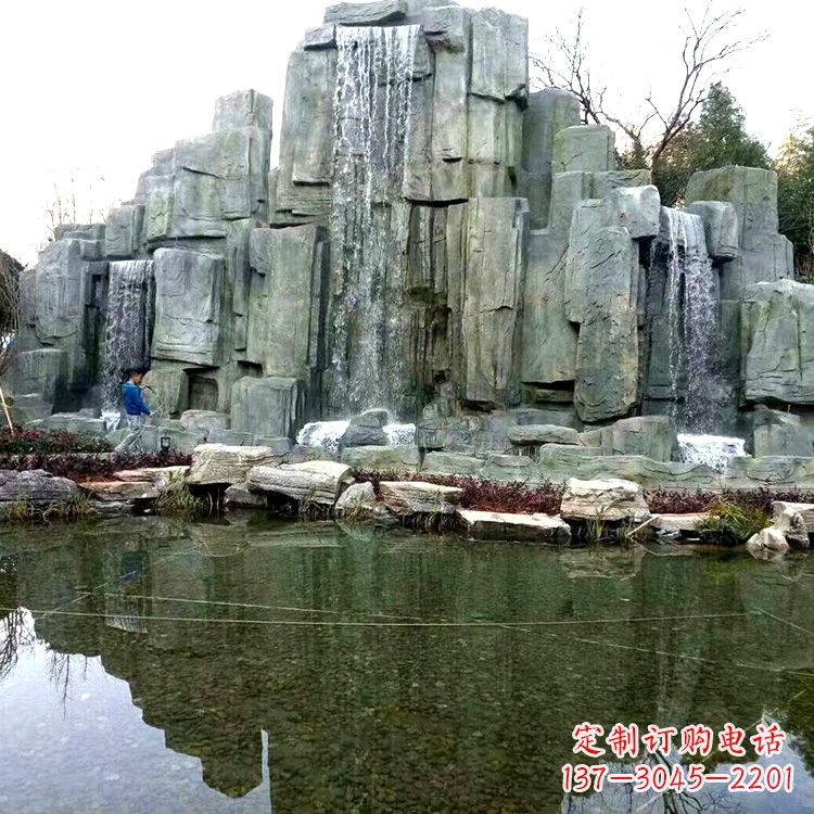 南京中式园林流水假山雕塑