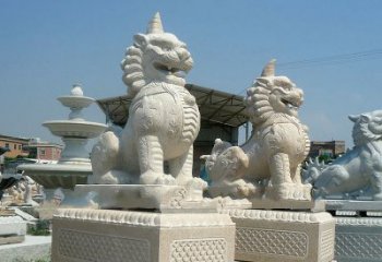 南京獬豸 石雕 独角兽-法院大门神兽雕塑