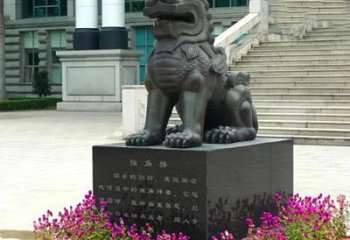 南京獬豸铜雕塑-法院门前神兽动物雕塑摆件