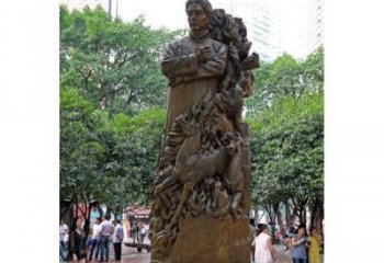 南京徐悲鸿铜雕