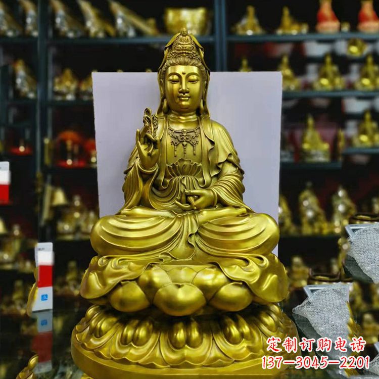 南京铸铜观音菩萨佛像雕塑